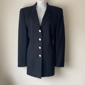 ESCADA black tuxedo style structured blazer s38